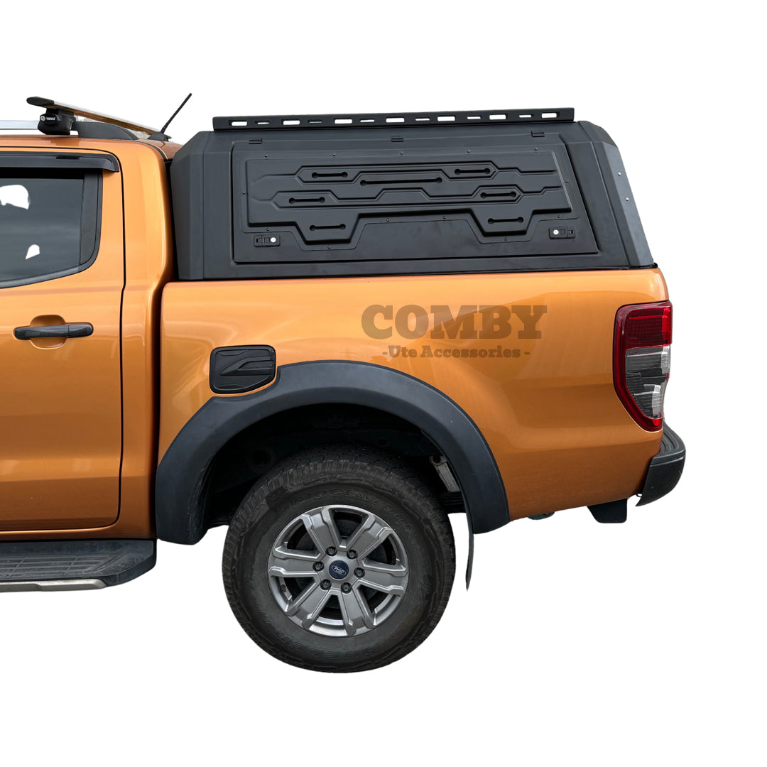 Ford Ranger COMBY Aluminium UTE Canopy with Solid Panels fits 2012-2021 (Recovery Board Side Panels)