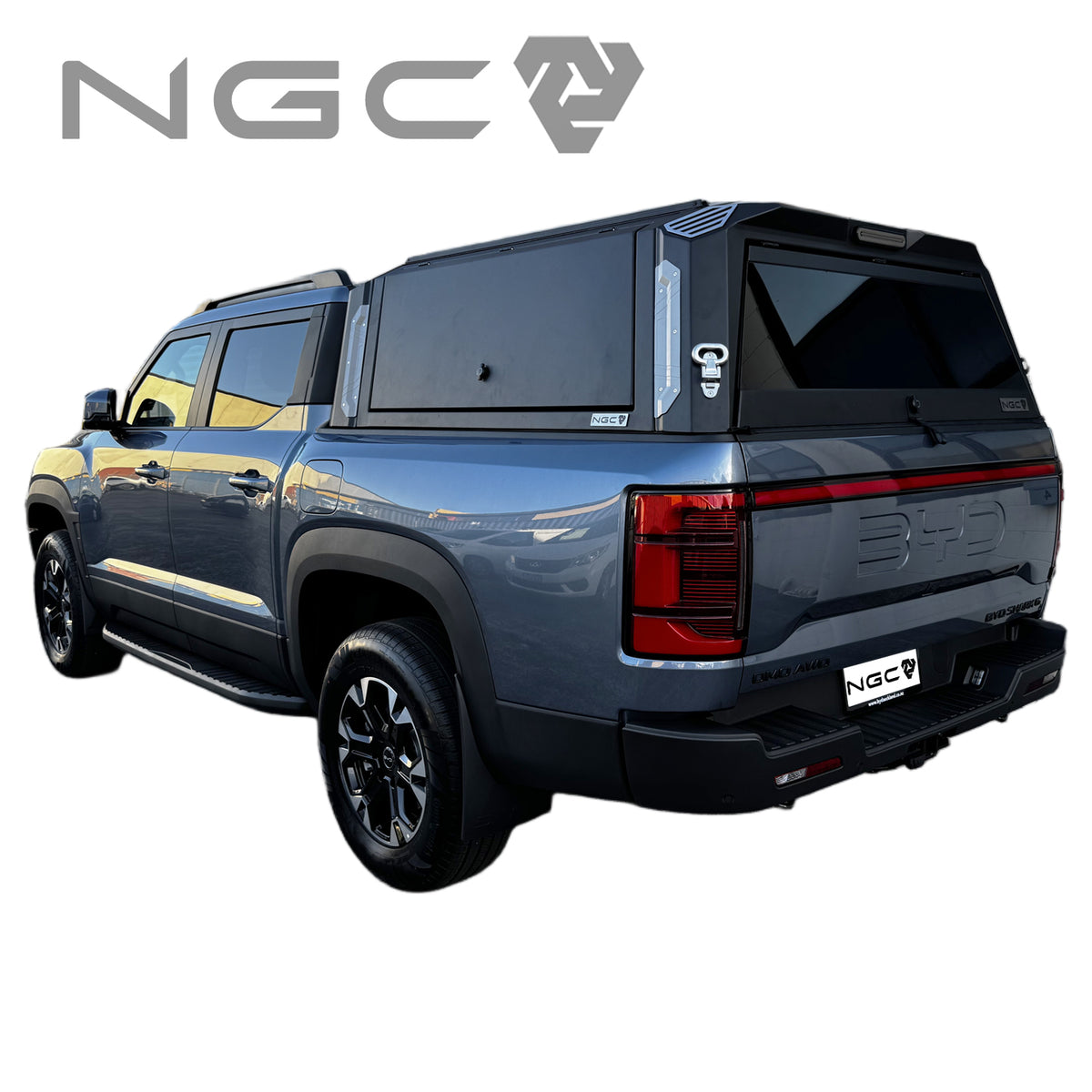 BYD Shark 6 Premium Aluminium UTE Canopy with Front & Rear Glass Windows fits 2024-2027 | NGC
