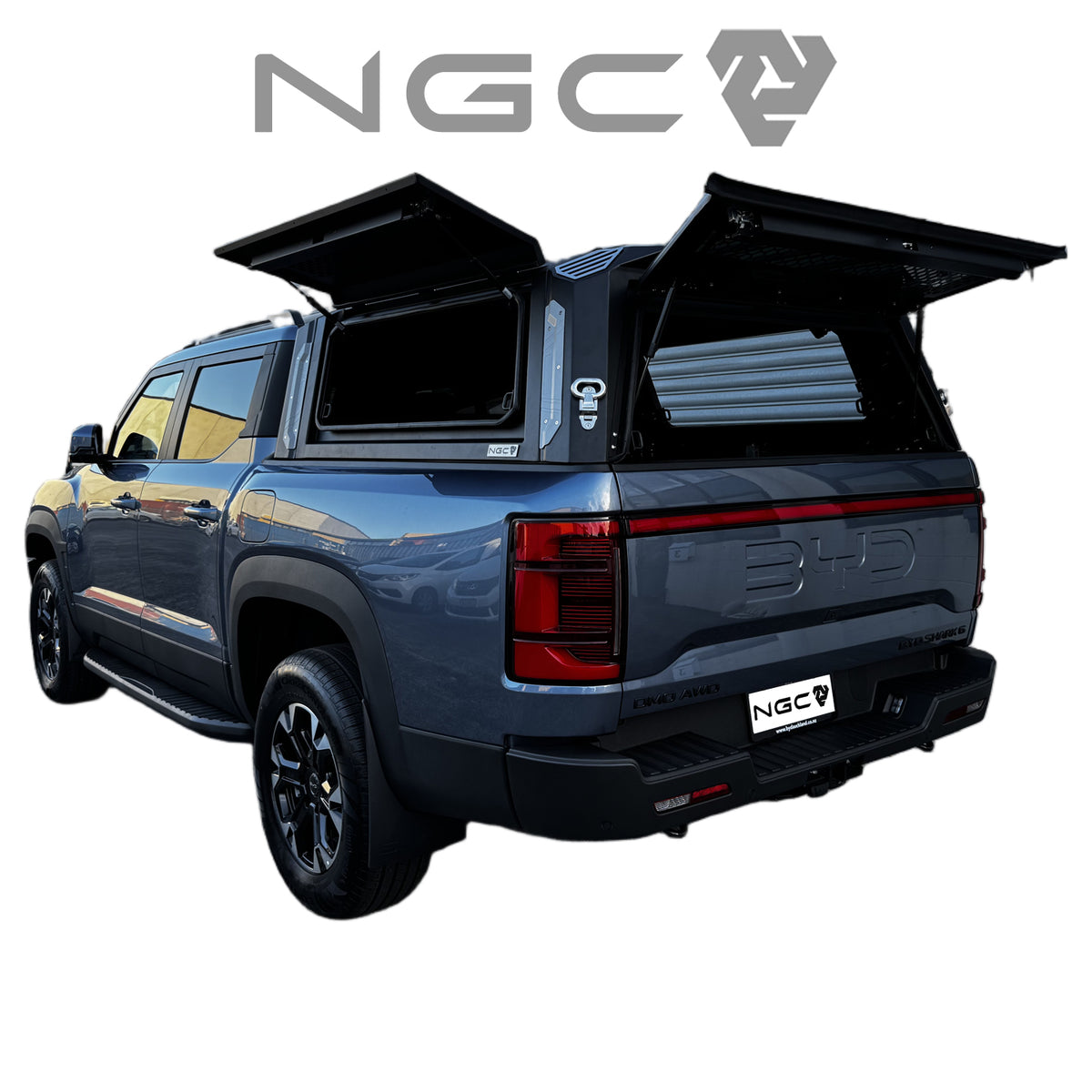 BYD Shark 6 Premium Aluminium UTE Canopy with Front & Rear Glass Windows fits 2024-2027 | NGC
