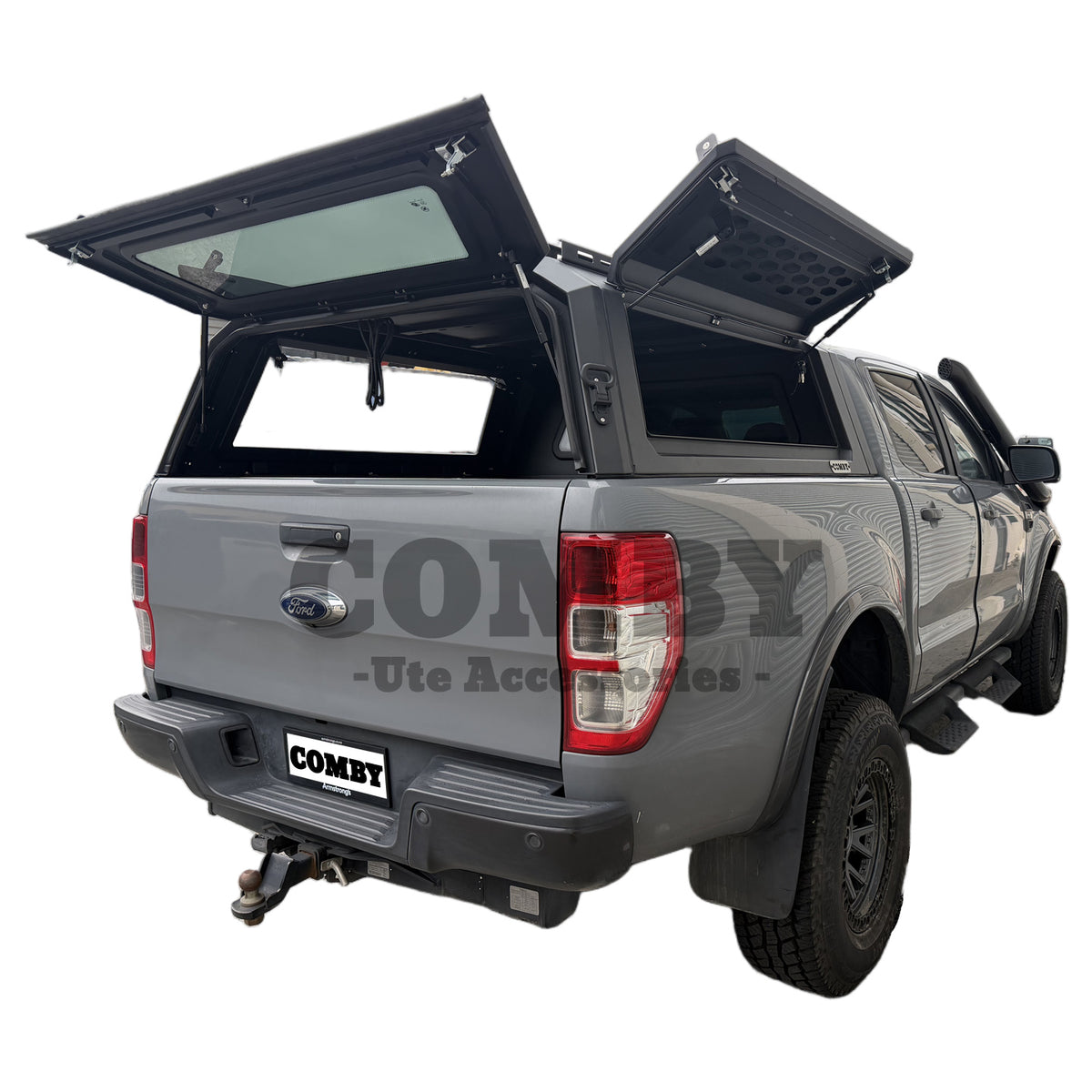 Ford Ranger PX3 Aluminium Canopy with Front & Rear Glass windows fits 2018-2022 | COMBY V2