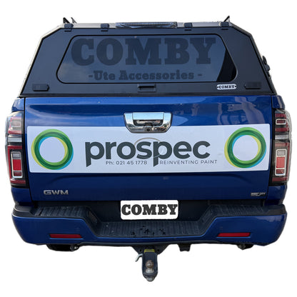 GWM Cannon COMBY Aluminium UTE Canopy with Front & Rear Glass Windows fits 2020-2026 (Recovery Board Side Panels)