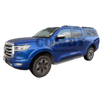 GWM Cannon COMBY Aluminium UTE Canopy with Front & Rear Glass Windows fits 2020-2026 (Recovery Board Side Panels)
