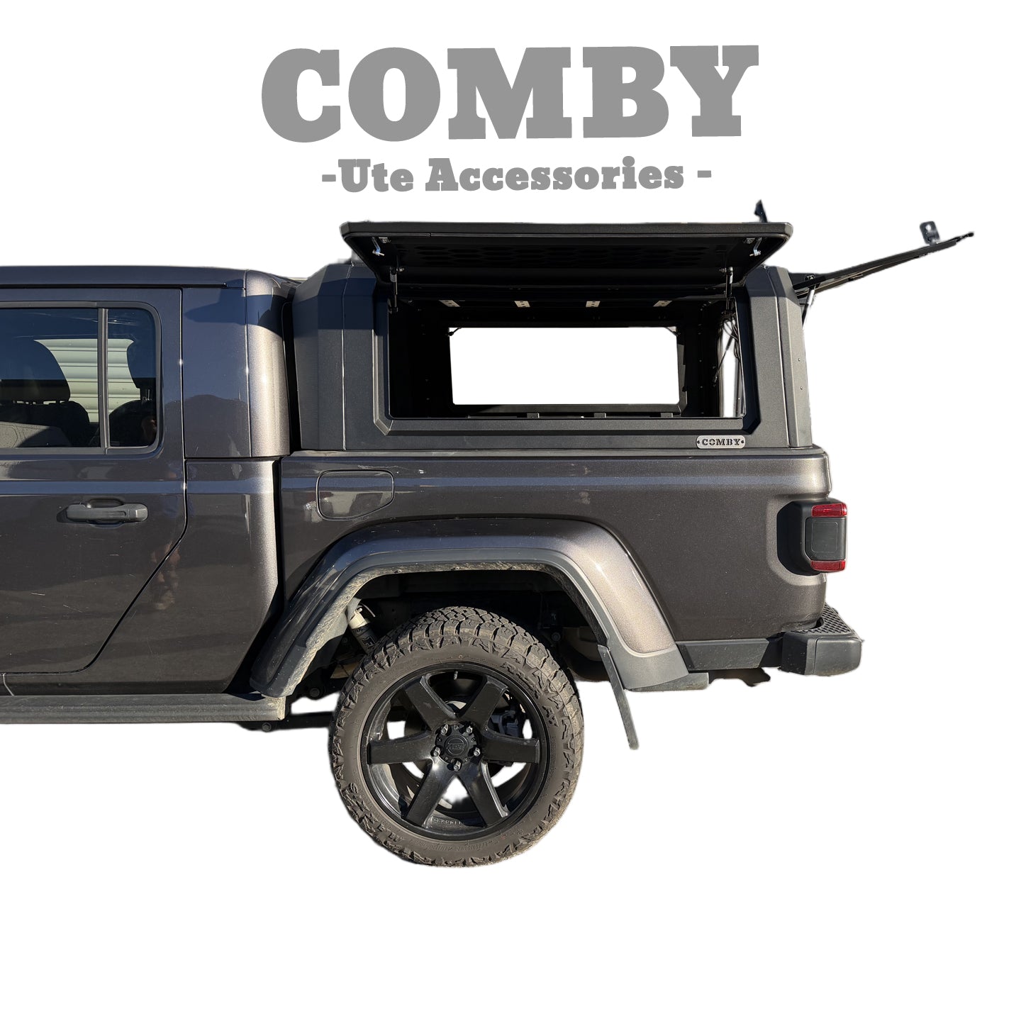 Jeep Gladiator COMBY V2 Aluminium UTE Canopy with Front and Rear Glass Windows fits 2020-2026