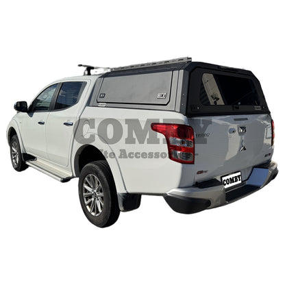 Mitsubishi Triton MR MQ Aluminium Canopy with Front & Rear Glass windows fits 2015-2024 | COMBY V2