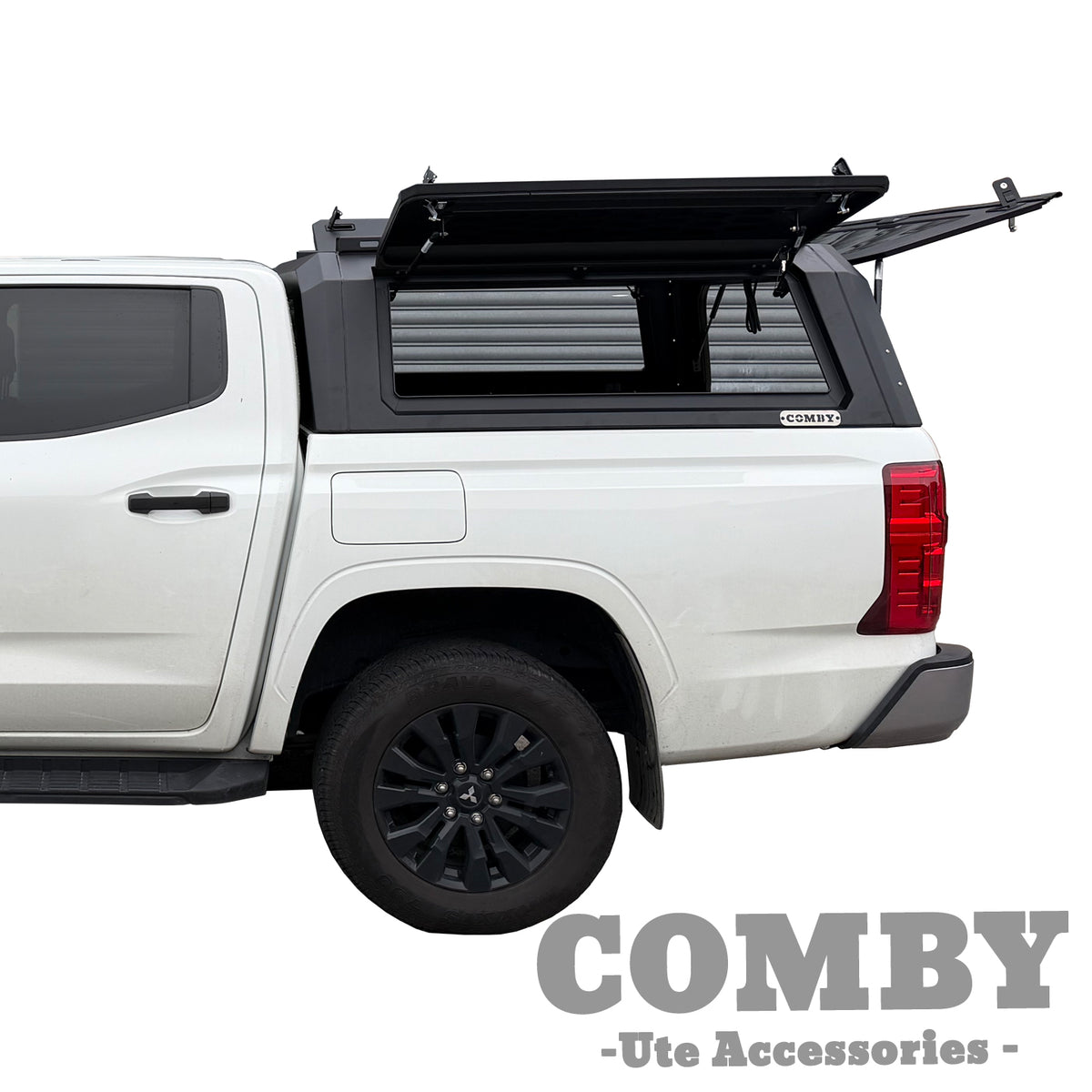 Mitsubishi Triton MV Aluminium Canopy with Front & Rear Glass windows fits 2024-2027 | COMBY V2