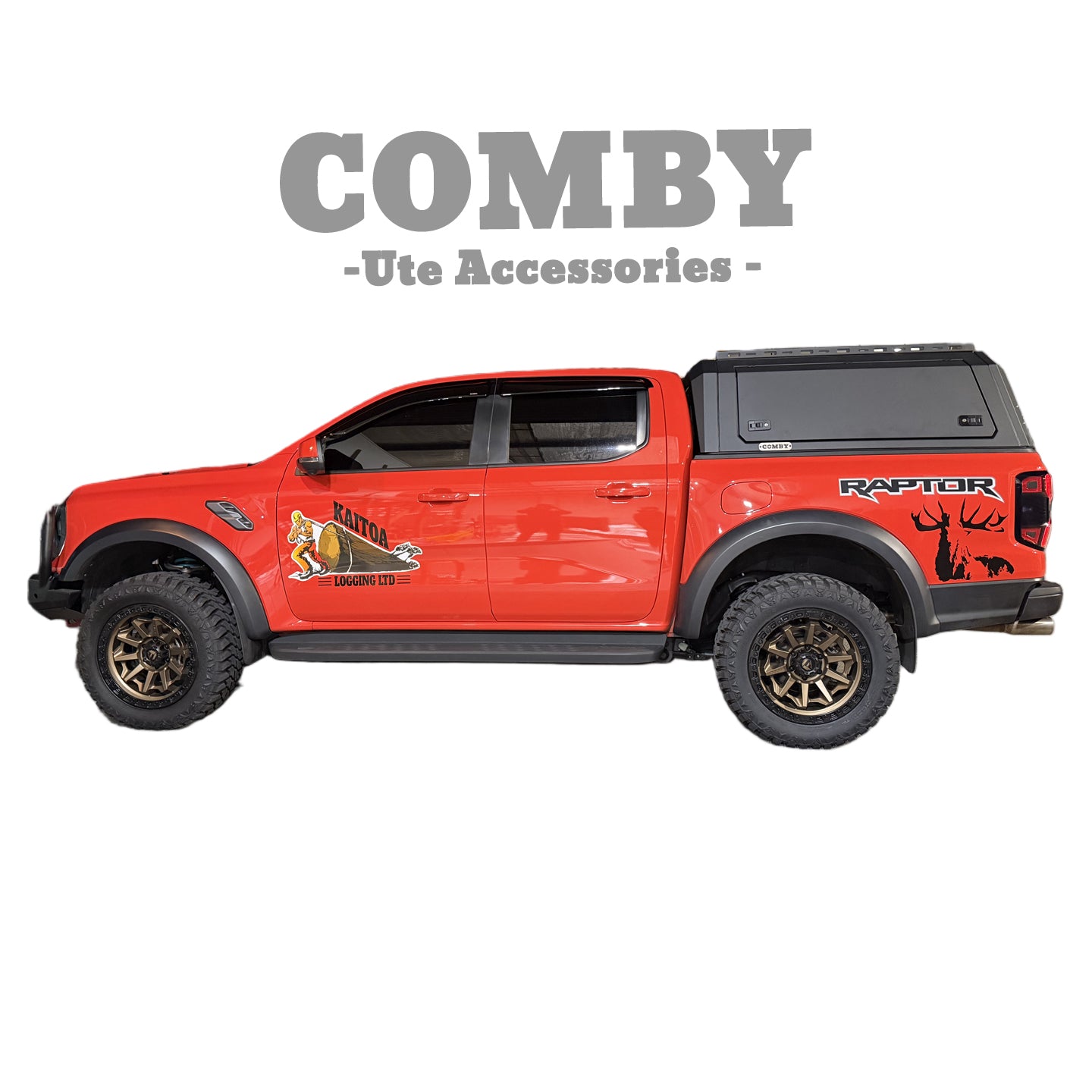 Ford Raptor COMBY V2 Aluminium UTE Canopy with Front and Rear glass windows fits 2022+