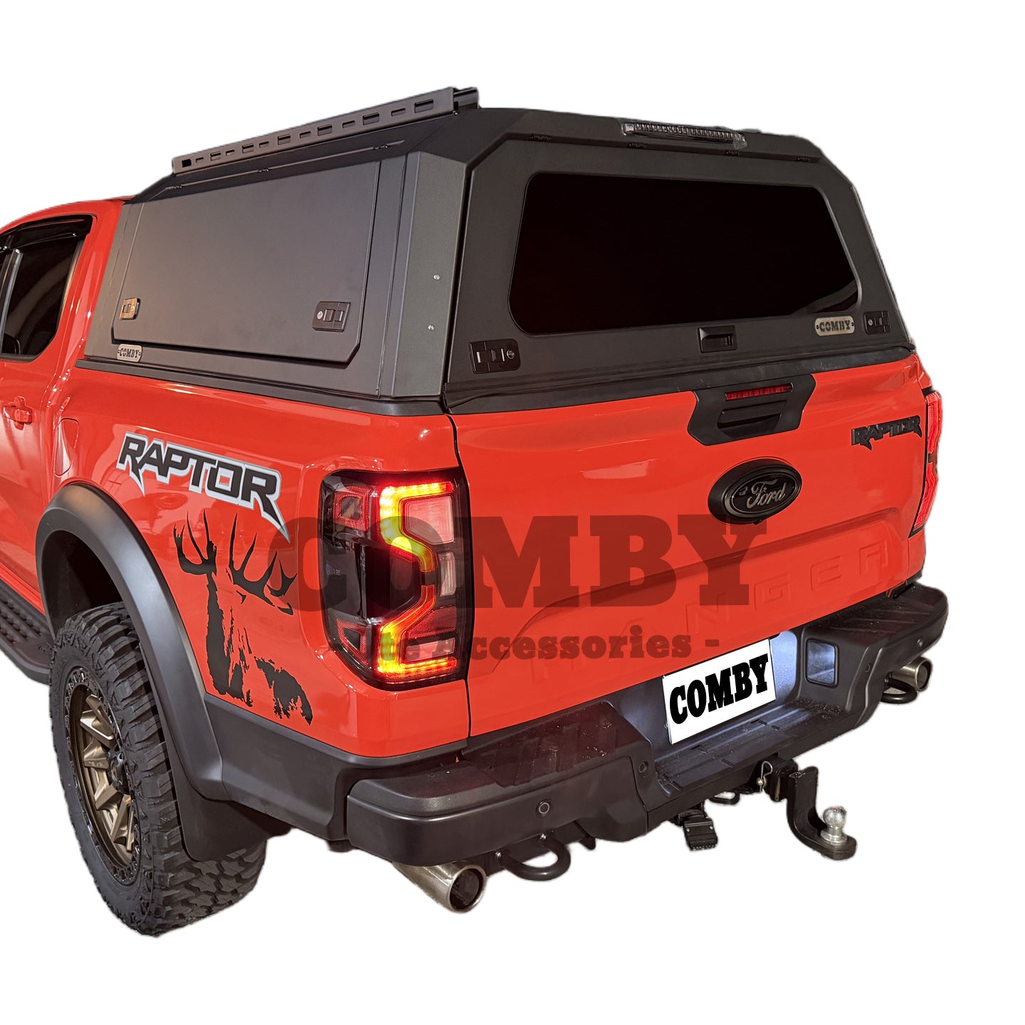 Ford Raptor COMBY V2 Aluminium UTE Canopy with Front and Rear glass windows fits 2022+