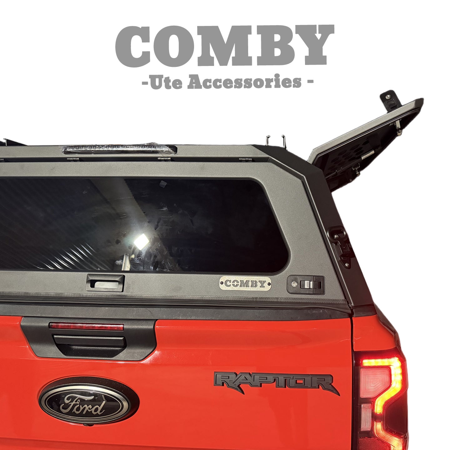 Ford Raptor COMBY V2 Aluminium UTE Canopy with Front and Rear glass windows fits 2022+