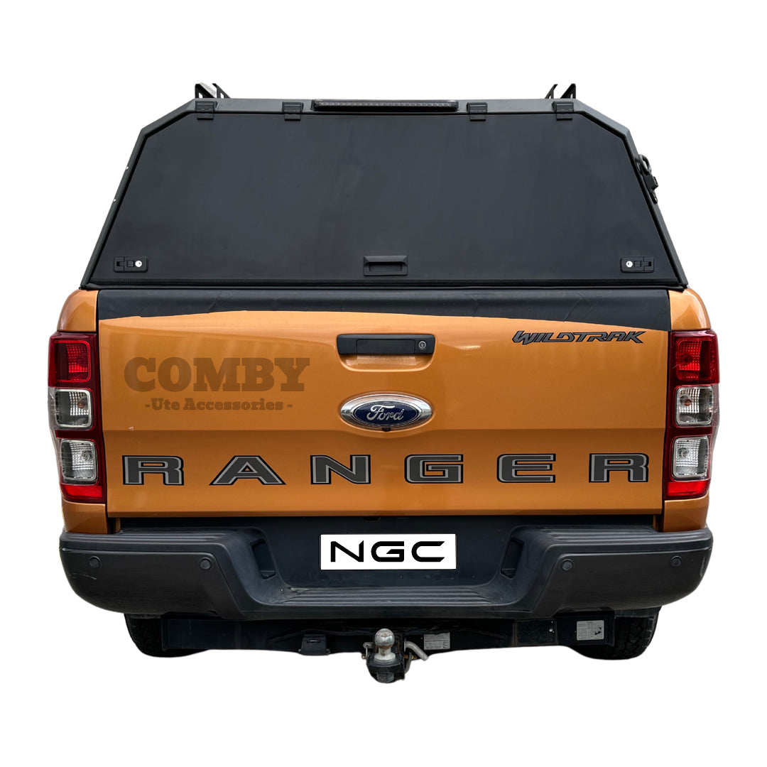 Ford Ranger COMBY Aluminium UTE Canopy with Solid Panels fits 2012-2021 (Recovery Board Side Panels)