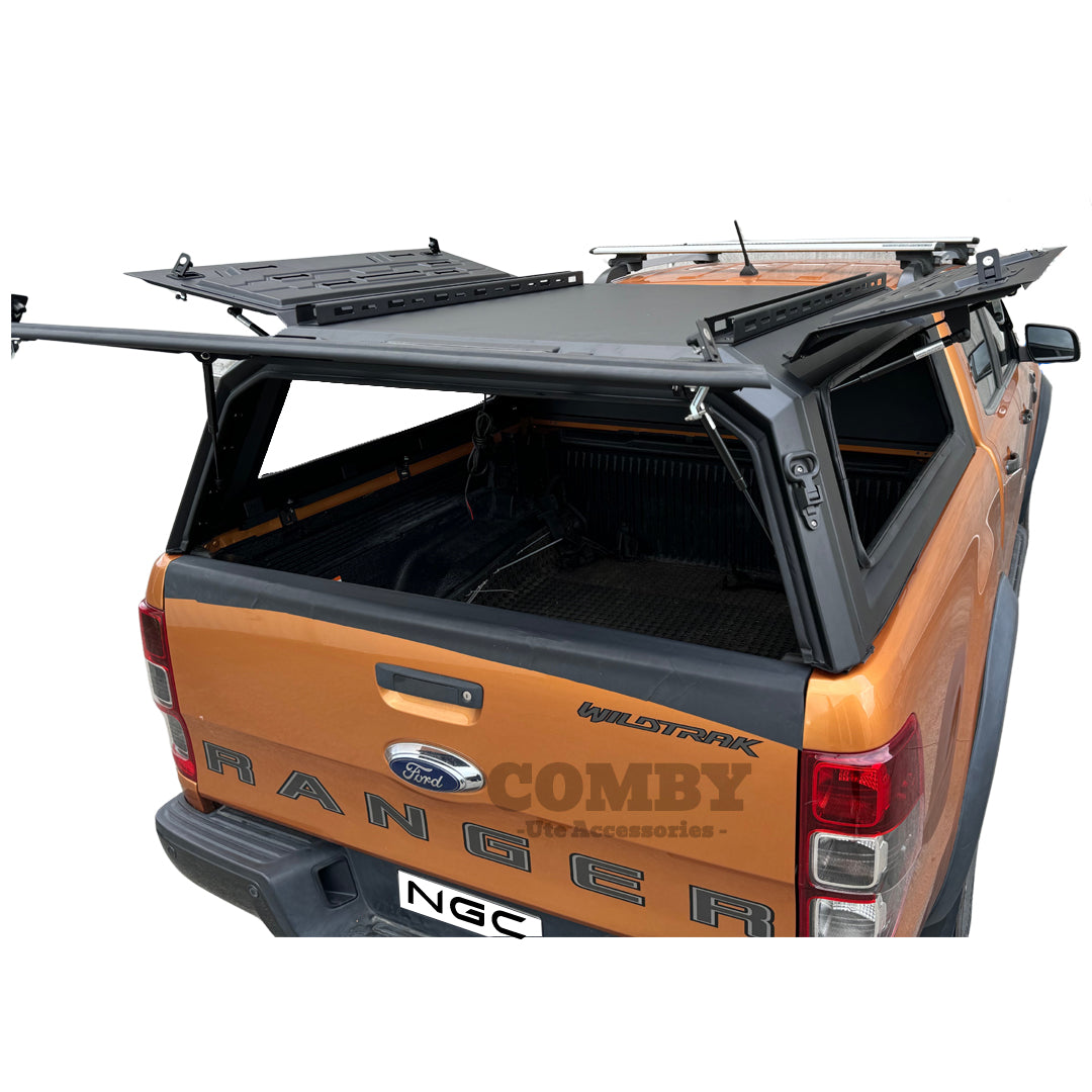 Ford Ranger COMBY Aluminium UTE Canopy with Solid Panels fits 2012-2021 (Recovery Board Side Panels)