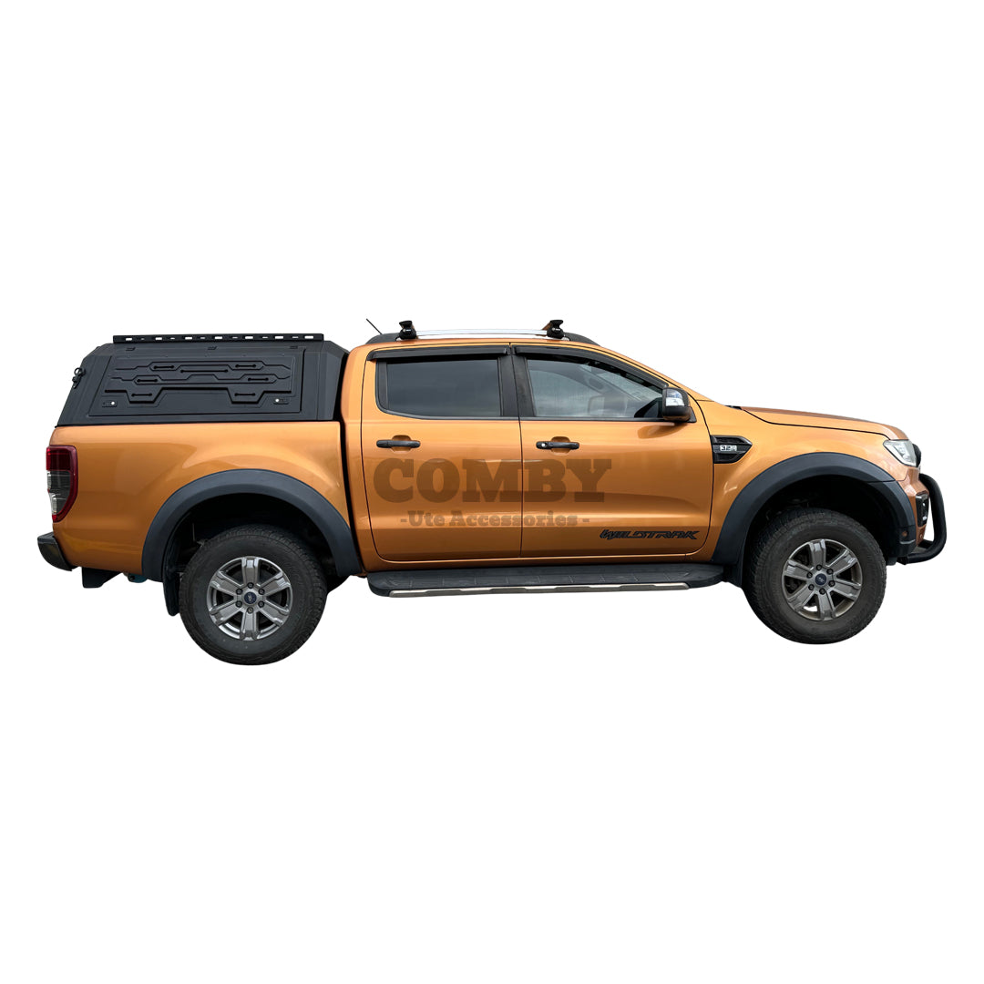 Ford Ranger COMBY Aluminium UTE Canopy with Solid Panels fits 2012-2021 (Recovery Board Side Panels)