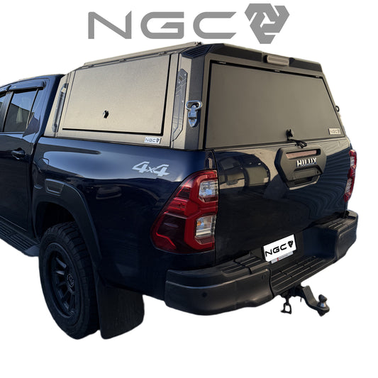 Toyota Hilux N80 NGC Aluminium UTE Canopy with Solid Panels fits 2015-2025